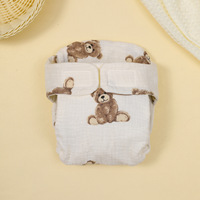 Culotte d'apprentissage douce en coton pour bébés garçons et filles, nouveau-nés, 3 couches, imperméable, lavable, avec anneau anti-urine