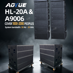 ระบบลำโพงไลน์อาร์เรย์ Hl-20A/A9006 Pro พร้อมกำลังขยายในตัว ลำโพงคู่ขนาด 10 นิ้ว สำหรับงานแสดงดนตรี ระบบลำโพงแอคทีฟแบบตั้งพื้น พร้อมซับวูฟเฟอร์ขนาด 18 นิ้ว - Product Image 1