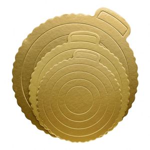 สินค้าขายดี กระดาษรองขนมสีทอง ขนาด 8x8 นิ้ว รูปทรงสี่เหลี่ยม สำหรับใส่เค้ก  รับทำสีและโลโก้ตามสั่ง - Product Image 5
