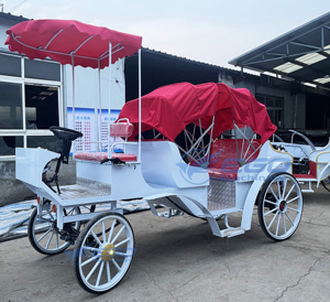 2025 El más vendido económico Clásico Royal Pneumatic Centro de mesa con forma de carruaje de calabaza de Cenicienta para bodas, con rueda de carruaje y eléctrico - Product Image 4