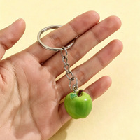 Hars PVC Kunstfruit Micro-Mini 3D Sleutelhanger Hangertje DIY Handgemaakt Aardbei Banaan Perzik Auto Accessoire