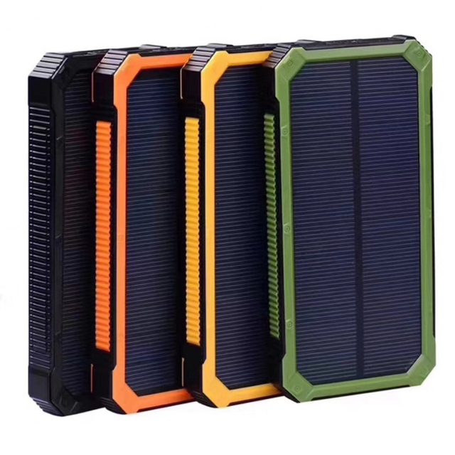 100% Full Charging by Sunlight Waterproof Solar Power Bank 12000mah Portable Solar Charger With LED Light