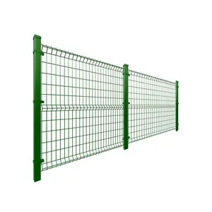 3D Curvy PVC Coated Welded Wire Mesh Fencing/Metal Security Fence Panels For Airport