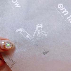 Hot Sale Custom Silver Logo Print Tissue Wrapping Paper for Packaging Clothes Gift - Product Image 1