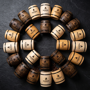 Mini-baril en <span class=keywords><strong>bois</strong></span> durable pour le stockage des grains de café, petit conteneur en <span class=keywords><strong>bois</strong></span> avec logo personnalisé, pot à bonbons rustique fait à la main - Product Image 2