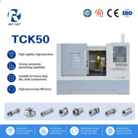 Tour CNC TCK50 à banc plat, centre de tournage horizontal CNC haute précision, certification CE, automatique, 380V, commande GSK