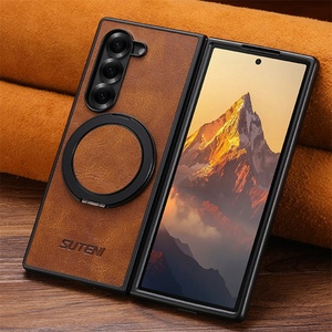 Lujo 360 °   Funda con Soporte Magnético Giratorio y Carga Inalámbrica para Samsung Z Fold 7 6 5, Carcasa Plegable Antigolpes para Teléfono Móvil - Product Image 2