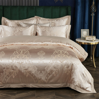 Personnalisé 100% Coton Satin Brodé Jacquard Quatre Pièces Mariage Broderie 60 Coton Housse de Couette Ensemble de Literie Jacquard