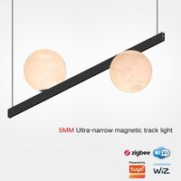 Planet Suspension Designer Edition 5mm Système de piste magnétique ultra-mince 24V Encastré Zigbee Tuya Smart pour Musée