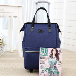 Trolley Travel Bag Oxford Material Short-Distance Boarding Lightweight Spinner <b>Suitcase</b> Luggage Handbag Roller Bag - Product Image 2