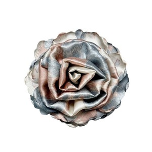 Fleur en tissu satiné faite à la main, rose tie-dye, pour pinces à cheveux, vêtements, chaussures, chapeaux, accessoires, fournitures artisanales - Product Image 5