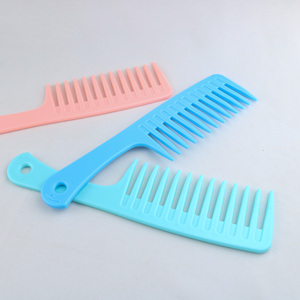 Free Sample Large <b>Wide</b> Tooth Plastic Salon Fashion Detangling Hair Brush Paddle Anti-Static Round Handle Long Curly for Hair - Product Image 4