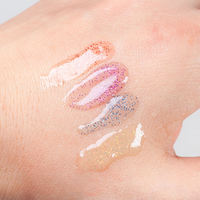 Base de gloss à lèvres transparente, végane, pour enfants, avec logo personnalisé, effet repulpant, brillant et scintillant, résistante à l'eau, vente en gros