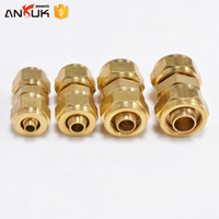 Conector en Y ANRUK de Latón Puro Forjado y Galvanizado con Zinc, Conexión BSPT para Manguera de Aire, para Ensamblaje de Tuberías Neumáticas Imperiales