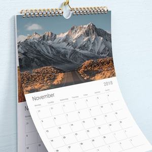 Оптовая продажа, полноцветный индивидуальный годовой ежемесячный настенный календарь, настенный календарь Брайля, печать логотипа, стиль календаря - Product Image 2