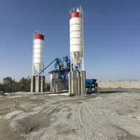 Mélangeur de béton à grande échelle en vente Centrale à béton fixe avec composants de base-Roulement PLC de boîte de vitesses de moteur