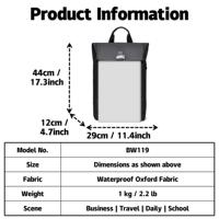 Sac à dos Oxford imperméable de haute qualité pour hommes, sac à dos de voyage décontracté à l'extérieur avec fermeture éclair et élégant pour étudiants