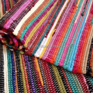 Alfombra de estilo bohemio para decoración de jardín, tapete de Estilo Vintage indio, tejido multicolor, Dari 100% de algodón, cuadrado, hecho a mano, para sala de estar - Product Image 1