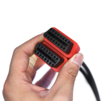 Cable de Extensión OBD2 1 a 2 en Y, 16 Pines Macho a Doble Hembra, 30 cm, 12 V, Adaptador para Auto OBDII J1962 con Núcleo de Cobre