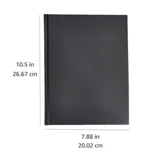 Basics Professional Journal Custom Printed Leather Cover 100 <b>Sheets</b> <b>Black</b> Hardcover Notebook-Gift - Product Image 3