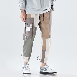 El último diseño de <span class=keywords><strong>moda</strong></span> hip hop verde de algodón rojo unisex carga pista pantalones jogger - Product Image 1