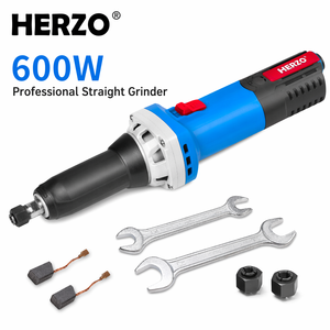 HERZO 600W 220V 전기 유선 앵글 그라인더 슬라이드 스위치 가변 속도(10000-31000rpm) 6/8mm US 플러그 50Hz DIY 샌딩 - Product Image 1