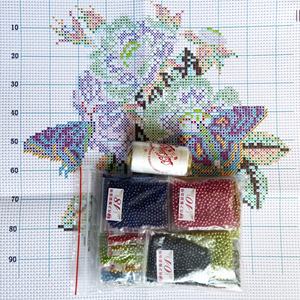 Nuevo Producto 2025, Kit de Bordado de Flores con Cuentas de Perlas Hechas a Mano, Técnica de Bricolaje en Algodón para Principiantes - Product Image 3