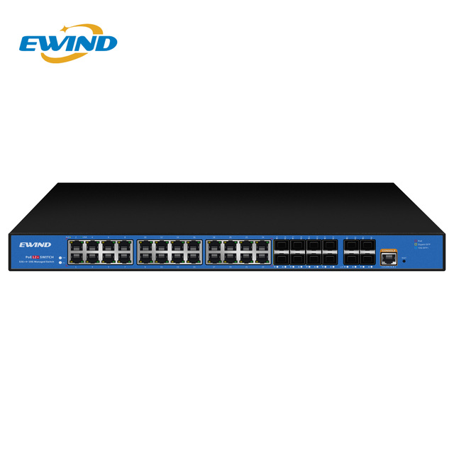 L2+ Manage PoE Switch RJ45+ IEEE802.3af/at 30W/Port Support ERPS/STP/MSTP IPv4/IPv6 VLAN QoS ACL SNMP for IP Camera & AP Project