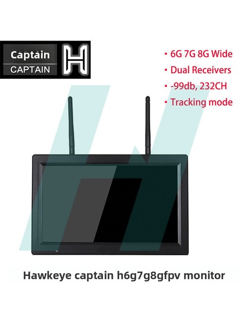 Hawkeye Captain X FPV Monitor 10.2inch 1000lux 5.8G 6GHZ Dual ReceiversHDMI Input
