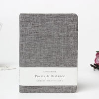 Cahiers de journal intime en lin de haute qualité à couverture rigide A6 A5 fournitures scolaires cahiers de couverture en tissu personnalisés fantaisie