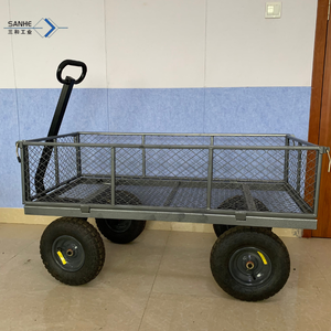 Gorilla Carts Chariot utilitaire en acier Beach Wagon, capacité de 800 livres, gris (lot de <span class=keywords><strong>2</strong></span>) Chariot à mailles en acier - Product Image 3
