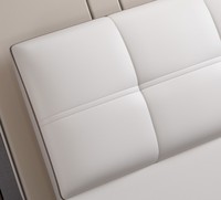 Lit Double avec Tête de Lit Grise en Cuir PU et Cadre en Plastique, Design Moderne de Luxe, Taille King/Queen, Ensemble de Meubles de Chambre avec Rangement
