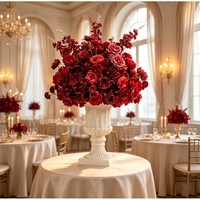Boule de fleurs artificielles en soie de haute qualité, personnalisable, pour centre de table de mariage et événements – Meilleure vente