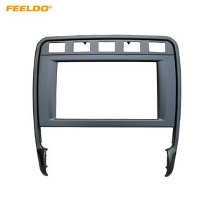 Marco de Panel de placa de salpicadero para Porsche Cayenne <span class=keywords><strong>Turbo</strong></span>, Panel de <span class=keywords><strong>Radio</strong></span> estéreo de 2DIN para coche Porsche Cayenne <span class=keywords><strong>Turbo</strong></span> 2009 CD/DVD, Kit de montaje de Marco embellecedor - Product Image 2