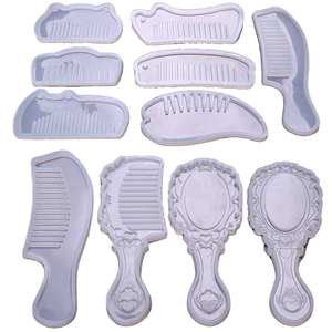 Moldes de silicona DIY de múltiples diseños para resina epoxi, peines y espejos, moldes de silicona para peines de resina, herramientas para pasteles - Product Image 1