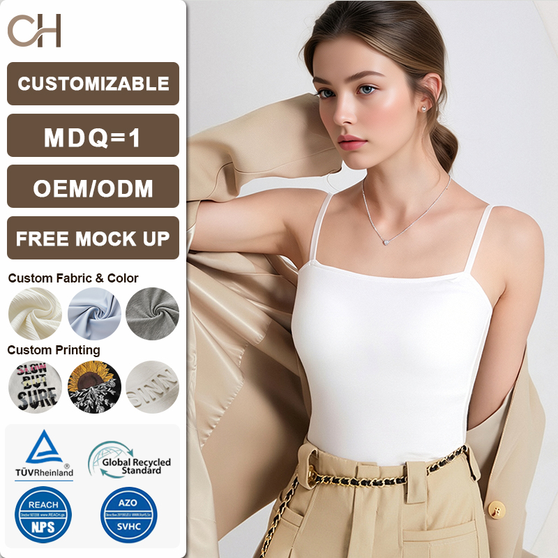 Women Summer Thin Camisole With Built-in Bra, Square Neck Back Beauty Seamless Layering Tank Top For Outerwear Y2K Sleeveless