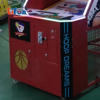 Lifang G02 Machine de jeu d'arcade de basket-ball à panier, pliable, à monnayeur, électronique, de rue, de type compétition de compétences, pour 2 joueurs, garantie 12 mois