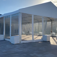 Tente de réception personnalisée en alliage d'aluminium robuste 10x15m 15x20m 15x30m, double couche, ignifuge, imperméable, toutes saisons