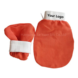 Guante exfoliante de viscosa impreso con logotipo personalizado Guante depurador de piel coreano Exfoliar extra áspero Mit para ducha - Product Image 2