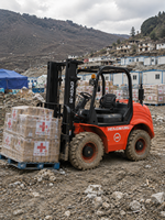 Chariot élévateur tout-terrain diesel de 3,5 tonnes, chariot élévateur de 3500 kg, vente en gros, usine chinoise, vente directe, usage intensif