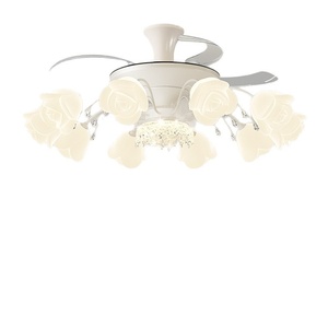 Lámpara de Techo con Ventilador para Sala de Estar, Estilo Nórdico, Rosa, para Restaurante, Dormitorio, Vestíbulo, Combinación de Paquete Completo para Toda la Casa - Product Image 5