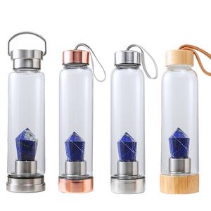 Bouteille d'eau en verre cristallin personnalisable de 500 ml (17 oz) pour thé en vrac infusé avec l'<span class=keywords><strong>elixir</strong></span> Gem, prête à boire, pour les praticiens d'hydrothérapie - Product Image 3