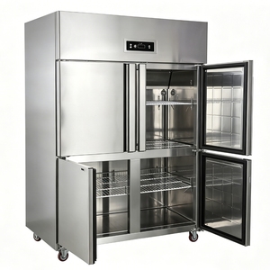 4 Door Stainless Steel Commercial Reach in Refrigerator Dual Temperature Upright Chiller Freezer for Restaurant <b>Kitchen</b> Commerci - Product Image 3