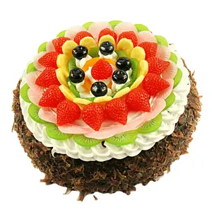 人造圆形pu泡沫生日蛋糕食品模型，用于商店展示定制设计