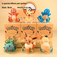 En stock, expédition immédiate : Boîtes mystères de figurines PVC Pokémon – Pi-ka-chu, Squ-irtle, Bulba-saur – Pièce de collection