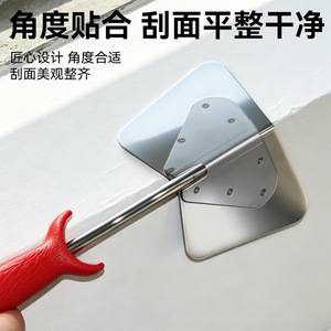 Espátula Triangular de Acero Inoxidable de 270 mm con Mango Ergonómico para Acabado de Esquinas Interiores y Exteriores, Herramienta de Construcción para Enlucido - Product Image 3