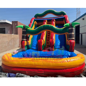 Deportes acuáticos al aire libre para niños, pista de obstáculos flotante, tobogán de salto inflable, obstáculos para el agua - Product Image 4