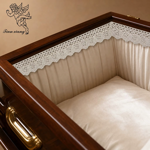Ribete de encaje de algodón y poliéster blanco de doble cara, listo para coser, estilo europeo/americano, textil funerario, venta al por mayor - Product Image 2