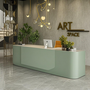 Comptoir de réception moderne en fibre de verre de qualité supérieure, design artistique de luxe pour hall de villa ou club - Product Image 3