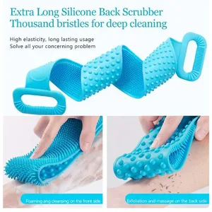 Éponge exfoliante pour le corps, brosse loofah moderne, entièrement naturelle, pour la douche, le bain, le dos, outil de nettoyage, élimination des taches - Product Image 2